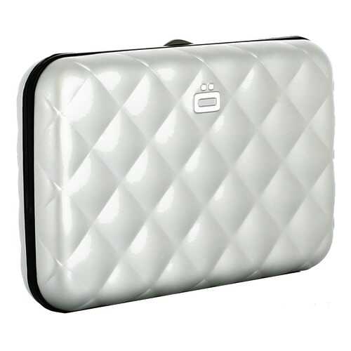 Кошелек стеганый OGON Quilted Button серебристый в Инсити