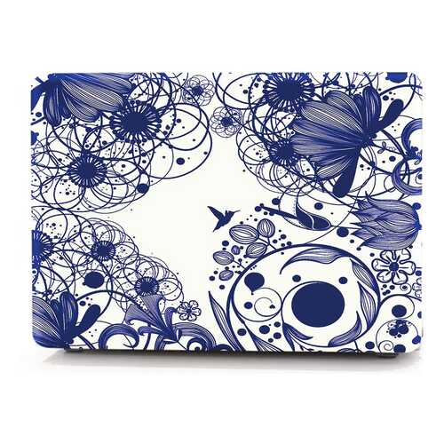 Накладка i-Blason Cover для MacBook Pro 13 Retina (Blue Line Flowers) в Инсити