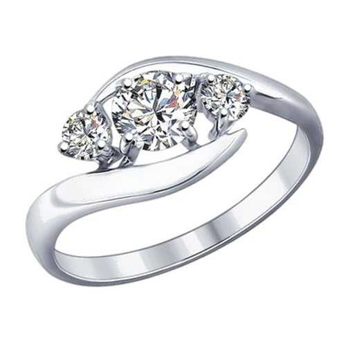 Кольцо женское SOKOLOV из серебра со Swarovski Zirconia 89010040 р.18.5 в Инсити