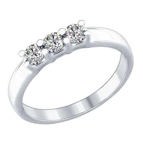 Кольцо женское SOKOLOV из серебра со Swarovski Zirconia 89010053 р.19.5 в Инсити
