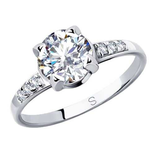 Кольцо женское SOKOLOV из серебра со Swarovski Zirconia 89010118 р.18 в Инсити