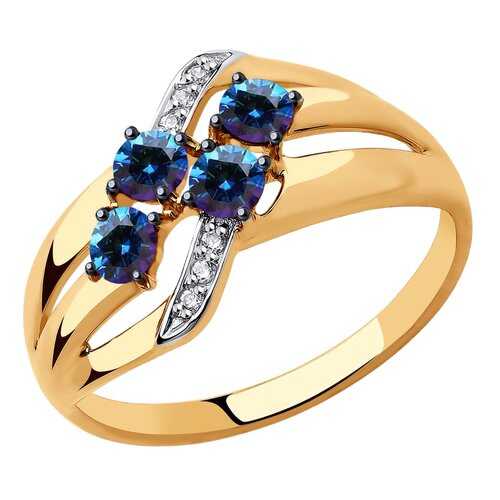 Кольцо женское SOKOLOV из золота с Swarovski Zirconia 81010450 р.18.5 в Инсити