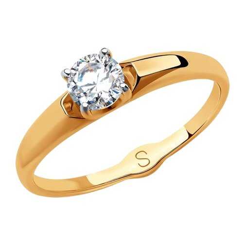 Кольцо женское SOKOLOV из золота со Swarovski Zirconia 81010429 р.16 в Инсити