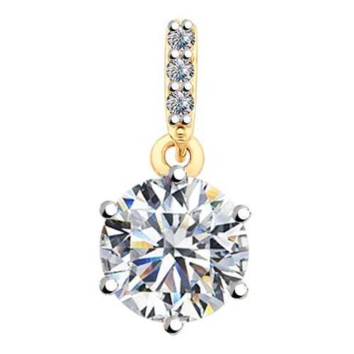 Подвеска SOKOLOV из золоченого серебра со Swarovski Zirconia 89030022 в Инсити