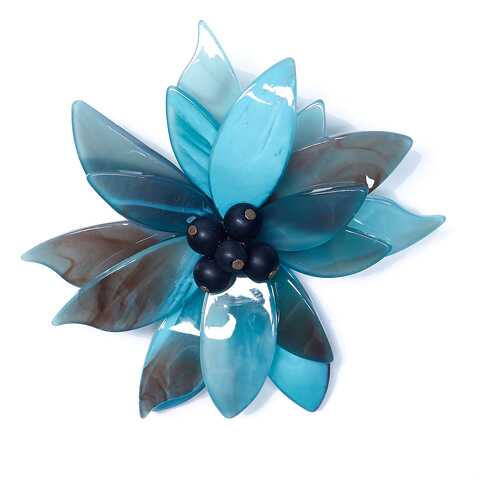Брошь Laguna LF-49878 FLOR бирюзовая в Инсити