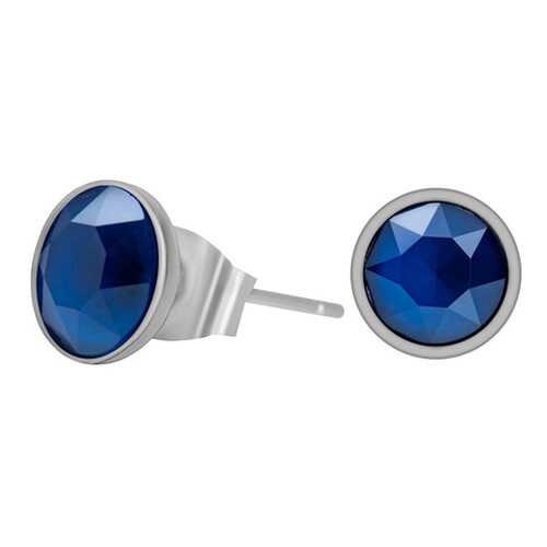 Пусеты женские Fiore Luna SWE298.23 синие/серебристые в Инсити