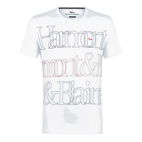 Футболка мужская HARMONT&BLAINE IRD062021005 100 белая S в Инсити