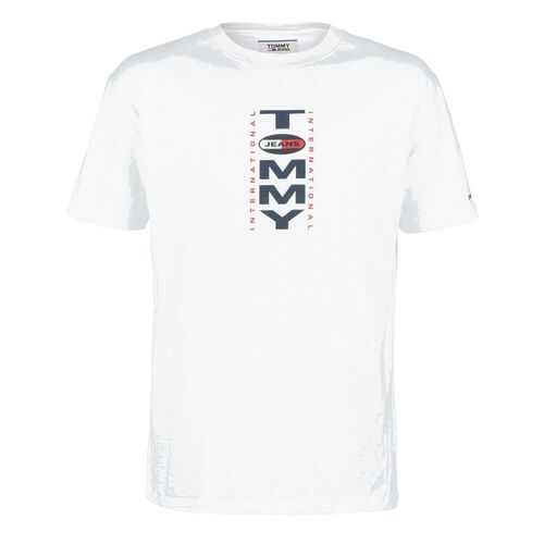 Футболка мужская Tommy Jeans DM0DM07872 YBR белая L в Инсити
