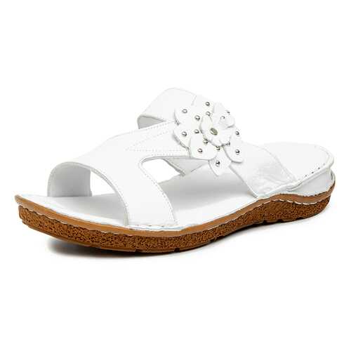 Шлепанцы женские Alessio Nesca Comfort 710018219 белые 40 RU в Инсити