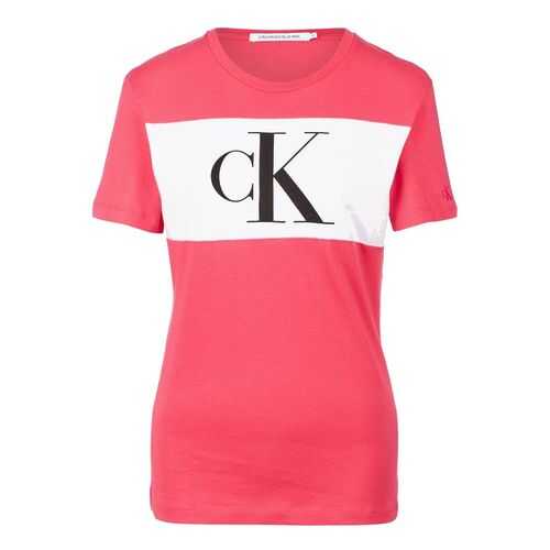 Футболка женская Calvin Klein Jeans J20J213183.VGY0 розовая M в Инсити