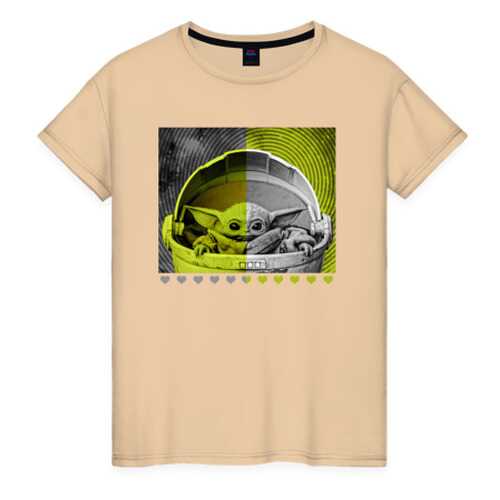 Футболка женская ВсеМайки 2147267 бежевая XXXL в Инсити