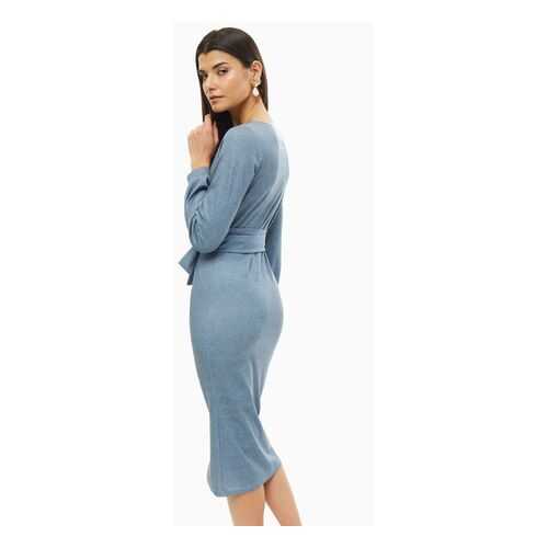 Платье женское D&M by 1001DRESS DM01658BL синее L в Инсити